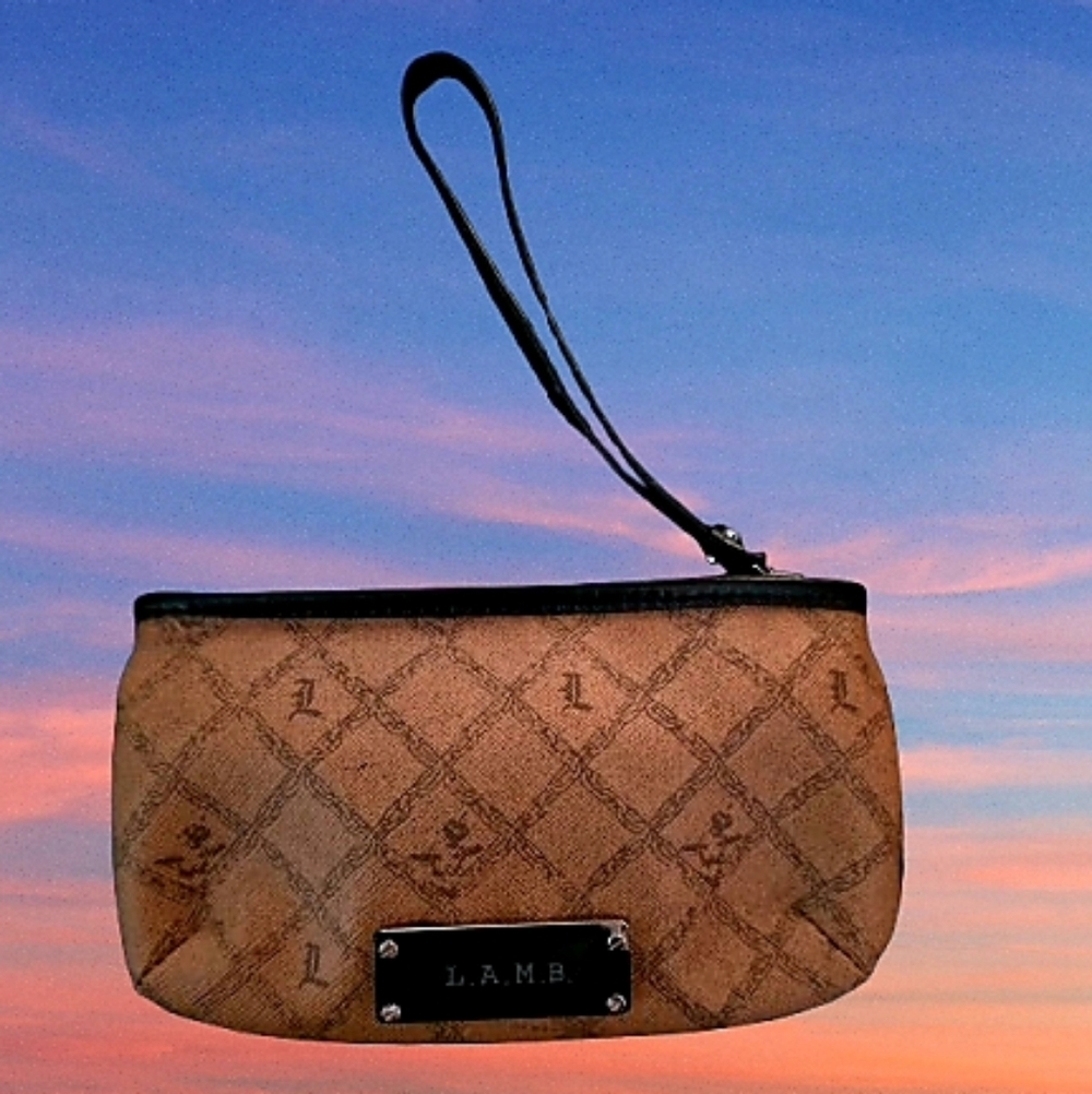 📣Y2K Vintage Gwen Stefani L.A.M.B. 🎶 💜 Logo Wristlet Like 🆕🤩Great Gift 🎁